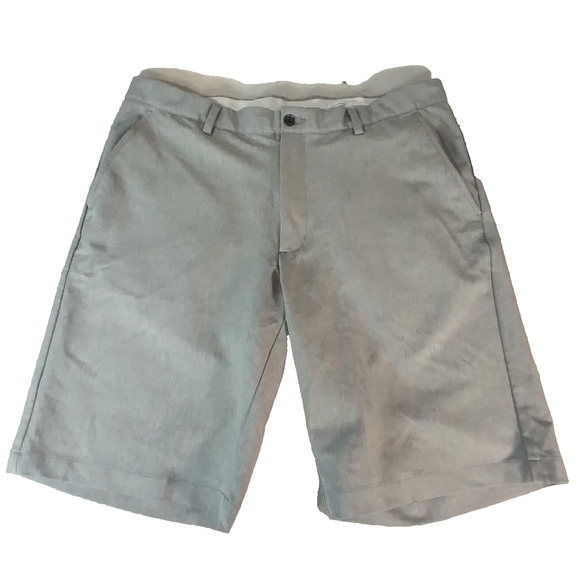Greg Norman golf shorts men's 36 x 10 gray microfiber Dri-Fit flex stretch - Picture 1 of 11